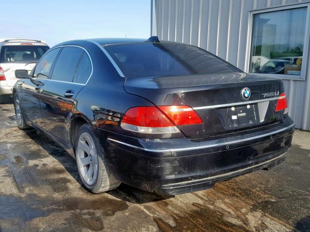 WBAHN83537DT72152 - 2007 BMW 750 BLACK photo 3