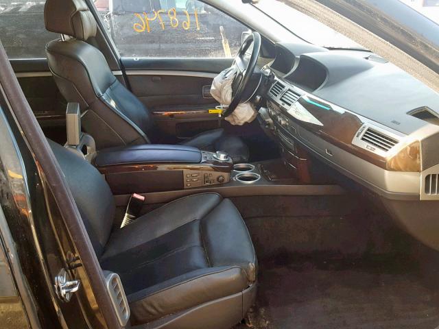 WBAHN83537DT72152 - 2007 BMW 750 BLACK photo 5