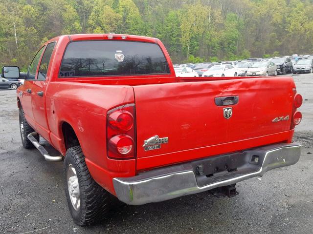 3D7KS28T89G563258 - 2009 DODGE RAM 2500 RED photo 3