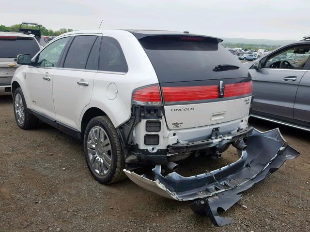 2LMDJ8JC0ABJ21407 - 2010 LINCOLN MKX WHITE photo 3