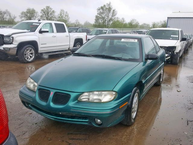 1G2NE12T5TM567455 - 1996 PONTIAC GRAND AM S GREEN photo 2