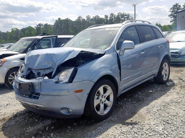 3GNAL4EK9ES522274 - 2014 CHEVROLET CAPTIVA LT BLUE photo 2