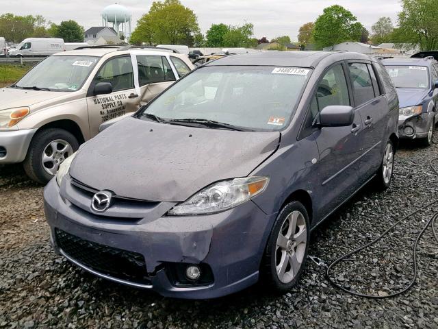 JM1CR29L870142344 - 2007 MAZDA 5 GRAY photo 9