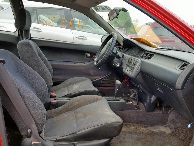 1HGEJ2243PL015200 - 1993 HONDA CIVIC DX RED photo 5