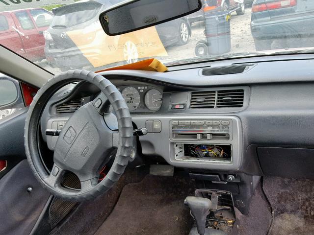 1HGEJ2243PL015200 - 1993 HONDA CIVIC DX RED photo 9