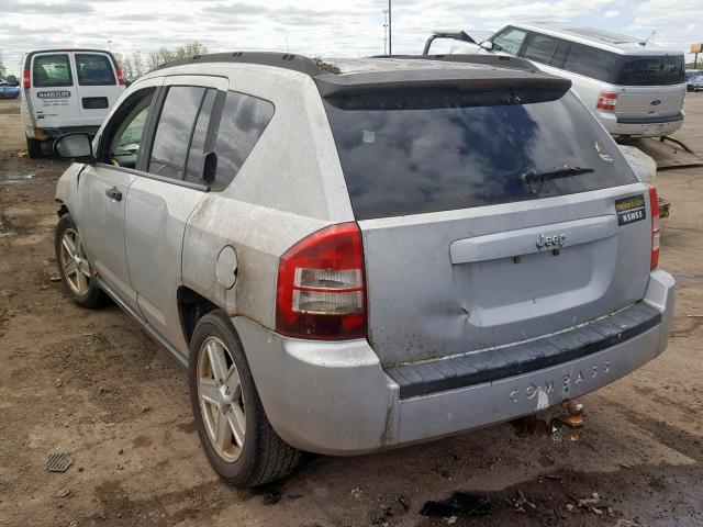 1J8FT47W87D141560 - 2007 JEEP COMPASS SILVER photo 3