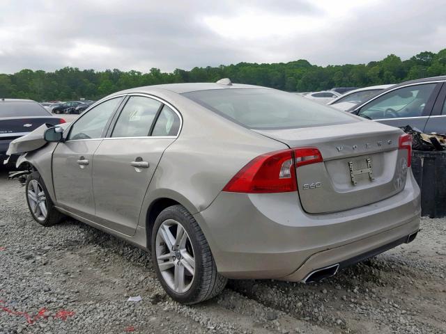 YV1612FS3E1298373 - 2014 VOLVO S60 T5 BEIGE photo 3