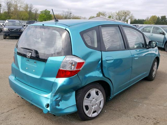 JHMGE8H33CC018880 - 2012 HONDA FIT TEAL photo 4