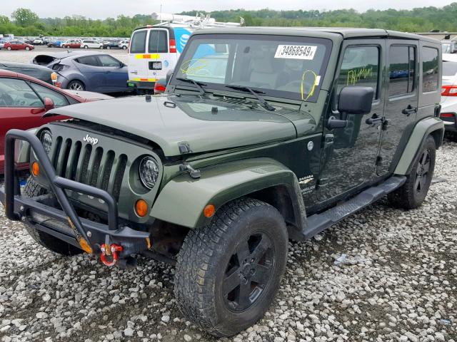 1J8GA59137L209562 - 2007 JEEP WRANGLER S GREEN photo 2