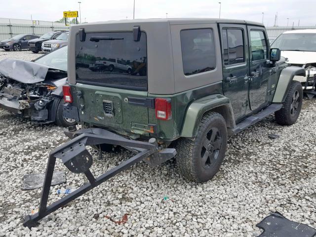 1J8GA59137L209562 - 2007 JEEP WRANGLER S GREEN photo 4