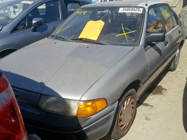 1FAPP14J4MW147465 - 1991 FORD ESCORT LX SILVER photo 2