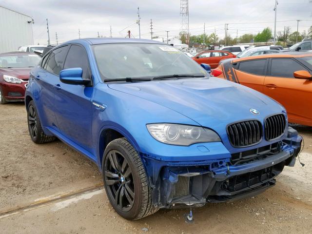 5YMGZ0C56E0C40523 - 2014 BMW X6 M BLUE photo 1
