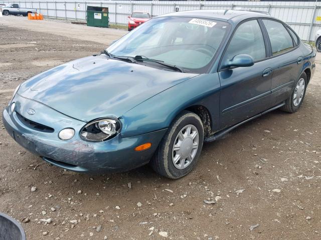 1FALP52U8VA167588 - 1997 FORD TAURUS GL GREEN photo 2