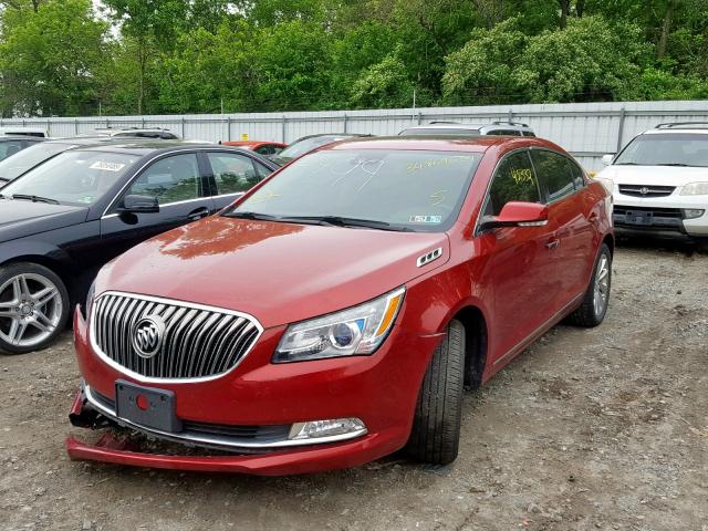 1G4GB5G32EF156143 - 2014 BUICK LACROSSE BURGUNDY photo 2