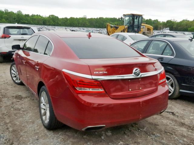 1G4GB5G32EF156143 - 2014 BUICK LACROSSE BURGUNDY photo 3