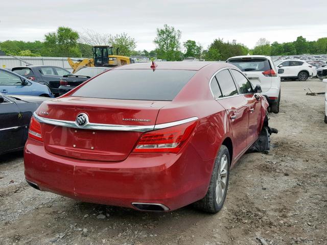 1G4GB5G32EF156143 - 2014 BUICK LACROSSE BURGUNDY photo 4