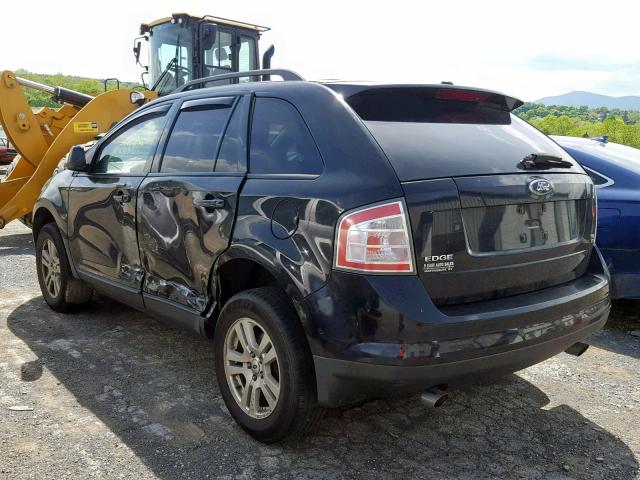 2FMDK48C87BB13376 - 2007 FORD EDGE SEL BLACK photo 3