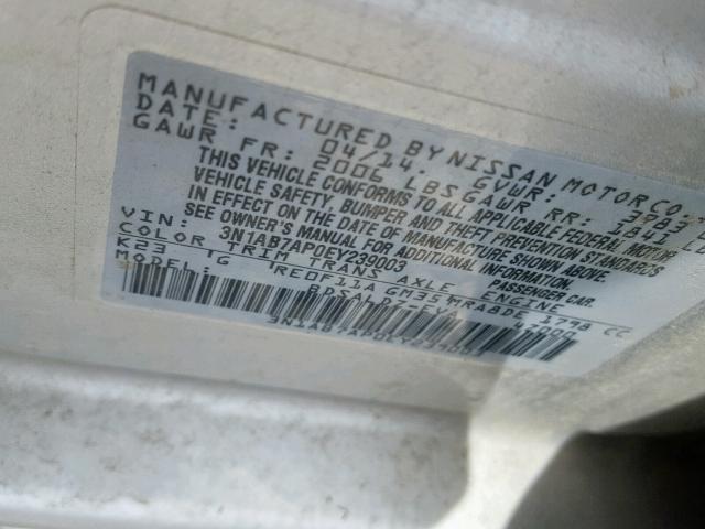 3N1AB7AP0EY239003 - 2014 NISSAN SENTRA S SILVER photo 10