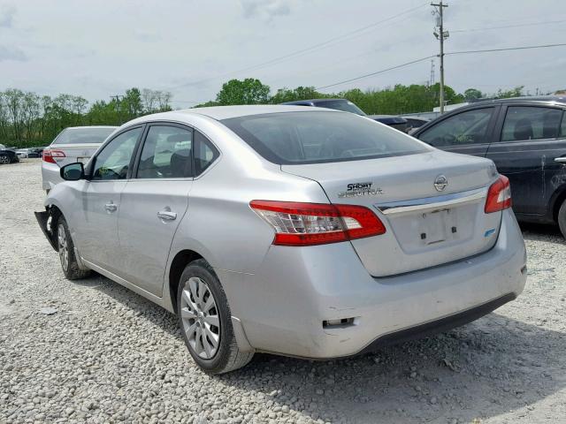 3N1AB7AP0EY239003 - 2014 NISSAN SENTRA S SILVER photo 3