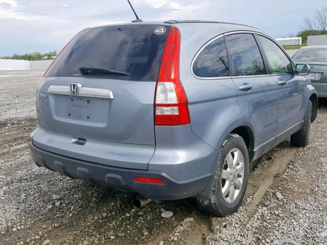 JHLRE48729C016782 - 2009 HONDA CR-V EXL BLUE photo 4