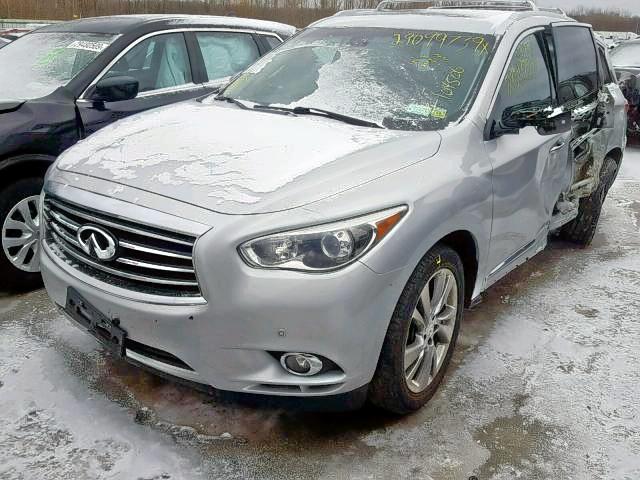 5N1AL0MMXDC337980 - 2013 INFINITI JX35 GRAY photo 2