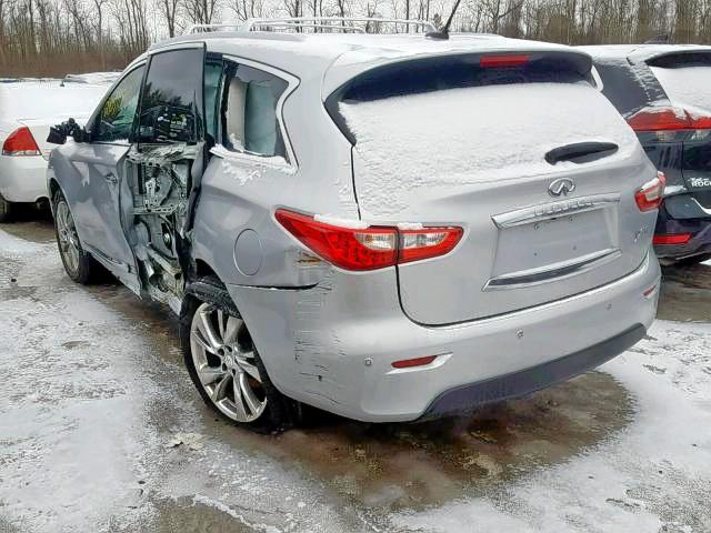 5N1AL0MMXDC337980 - 2013 INFINITI JX35 GRAY photo 3