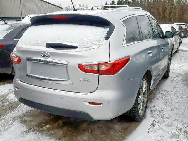 5N1AL0MMXDC337980 - 2013 INFINITI JX35 GRAY photo 4