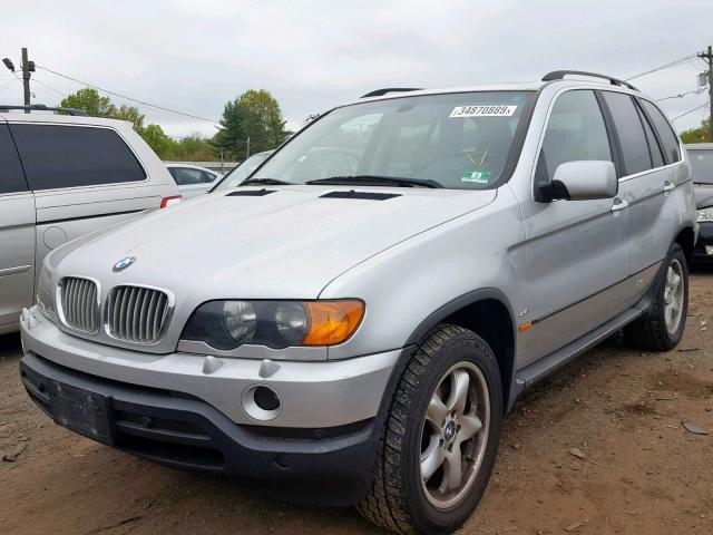 WBAFB33511LH23143 - 2001 BMW X5 4.4I SILVER photo 2