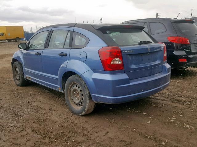 1B3HB48B87D525337 - 2007 DODGE CALIBER SX BLUE photo 3