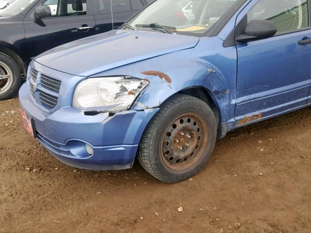 1B3HB48B87D525337 - 2007 DODGE CALIBER SX BLUE photo 9