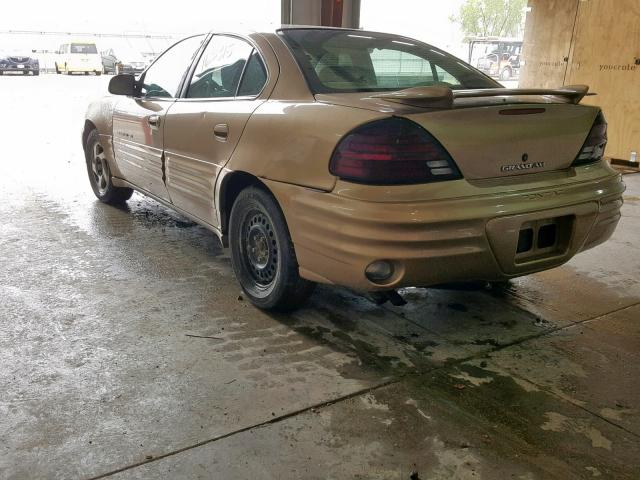 1G2NE52T5XC520848 - 1999 PONTIAC GRAND AM S GOLD photo 3