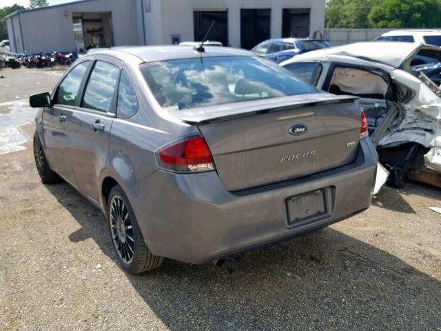 1FAHP3GN5AW252137 - 2010 FORD FOCUS SES GRAY photo 3