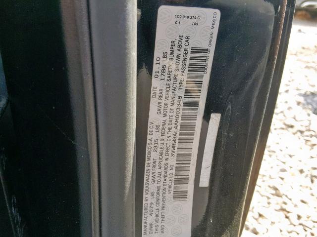 3VWRW3AL4AM003348 - 2010 VOLKSWAGEN NEW BEETLE 黑色 照片 10