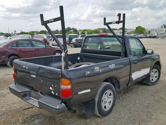 5TENL42NX2Z078172 - 2002 TOYOTA TACOMA BLACK photo 4