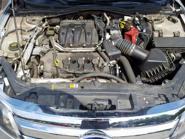 3FAHP0JG5AR300652 - 2010 FORD FUSION SEL SILVER photo 7