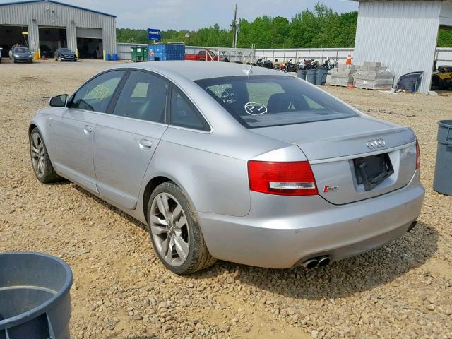 WAUGN74F17N093368 - 2007 AUDI S6 QUATTRO SILVER photo 3