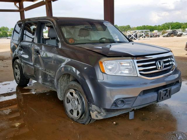 5FNYF3H25CB009792 - 2012 HONDA PILOT LX GRAY photo 1