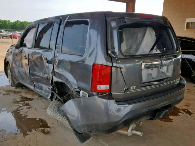 5FNYF3H25CB009792 - 2012 HONDA PILOT LX GRAY photo 3