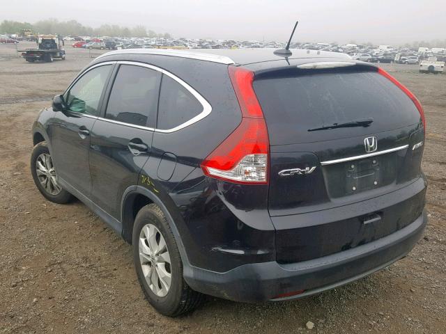 5J6RM4H73DL003686 - 2013 HONDA CR-V EXL BLACK photo 3