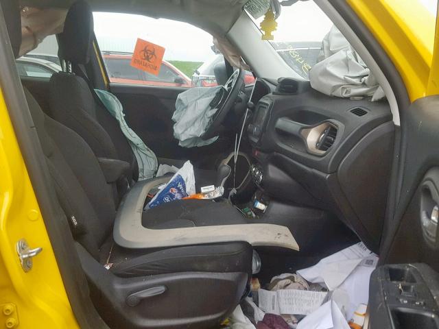 ZACCJBAB7HPE53222 - 2017 JEEP RENEGADE S YELLOW photo 5