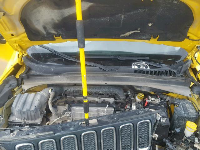 ZACCJBAB7HPE53222 - 2017 JEEP RENEGADE S YELLOW photo 7