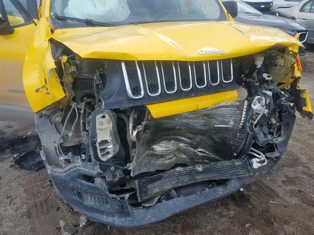 ZACCJBAB7HPE53222 - 2017 JEEP RENEGADE S YELLOW photo 9