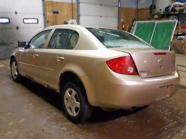 1G1AL55F177360538 - 2007 CHEVROLET COBALT LT TAN photo 3