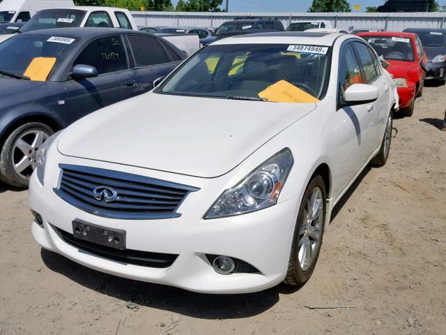 JN1CV6AP1DM714721 - 2013 INFINITI G37 BASE WHITE photo 2