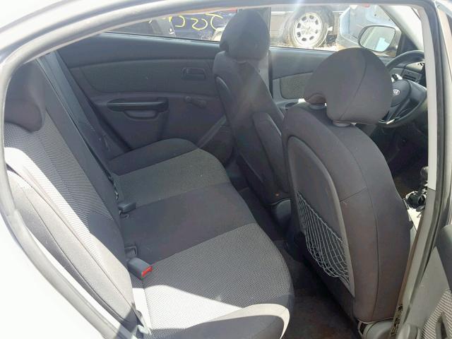 KNADH5A33A6648749 - 2010 KIA RIO LX SILVER photo 6