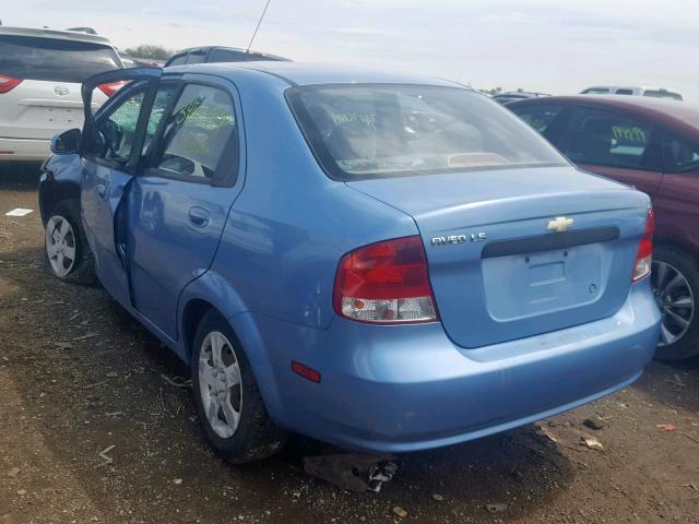 KL1TD52685B360913 - 2005 CHEVROLET AVEO BASE Mavi foto 3