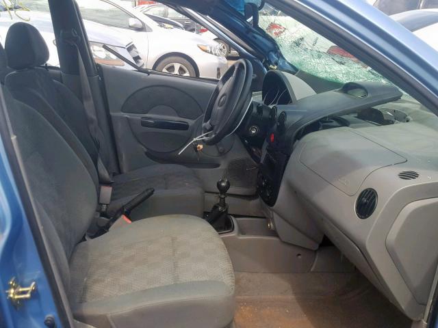 KL1TD52685B360913 - 2005 CHEVROLET AVEO BASE Mavi foto 5