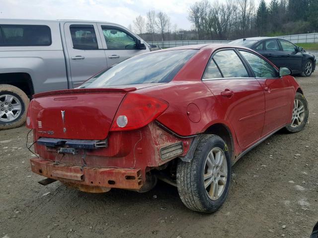 1G2ZF55B064165615 - 2006 PONTIAC G6 SE RED photo 4