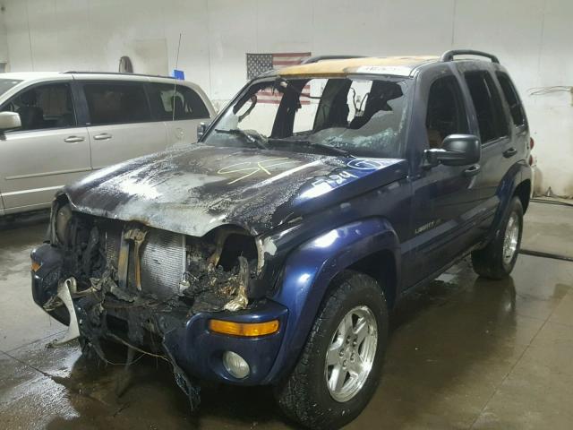 1J4GL58K72W363530 - 2002 JEEP LIBERTY LI BLUE photo 2