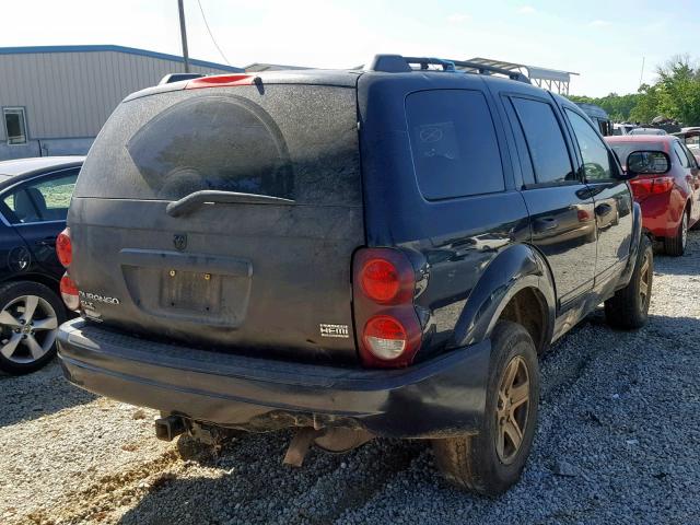 1D4HD48D25F598122 - 2005 DODGE DURANGO SL BLACK photo 4